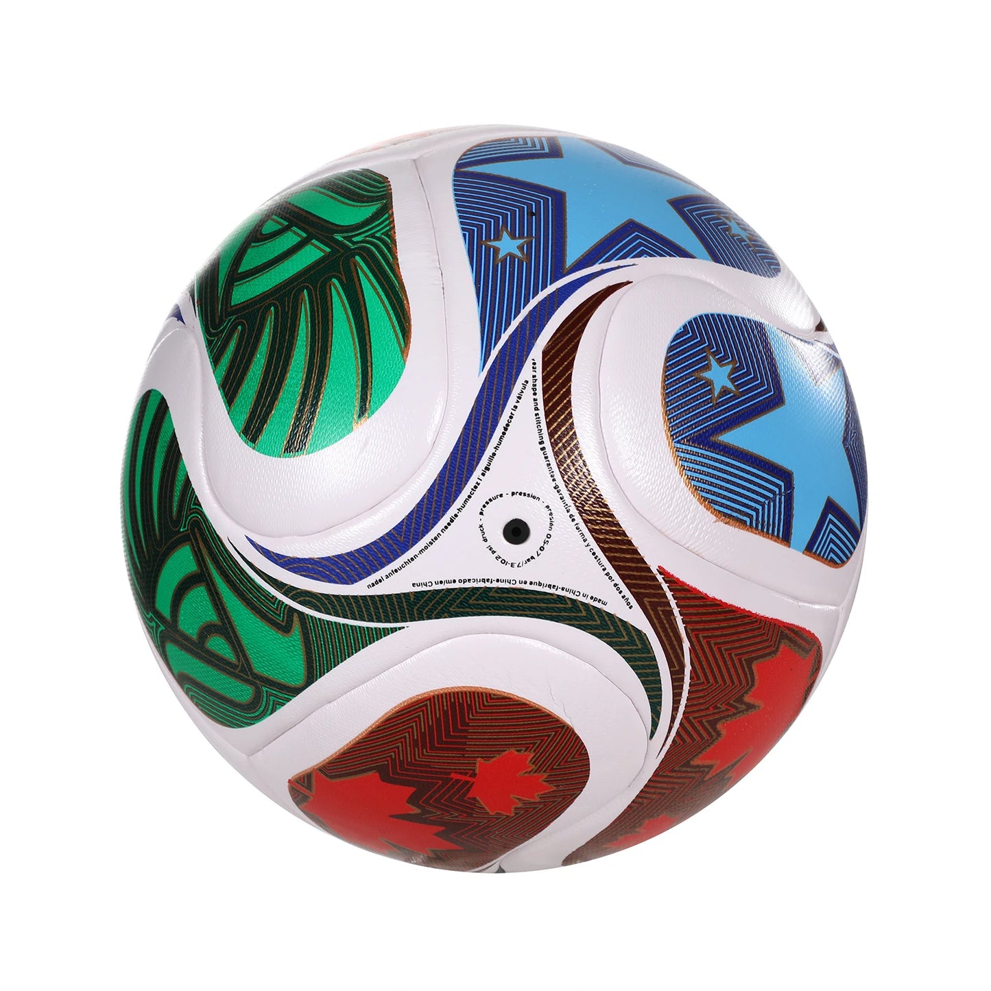 LISM Soccer Ball PU Leather Seamless Wear Resistant
