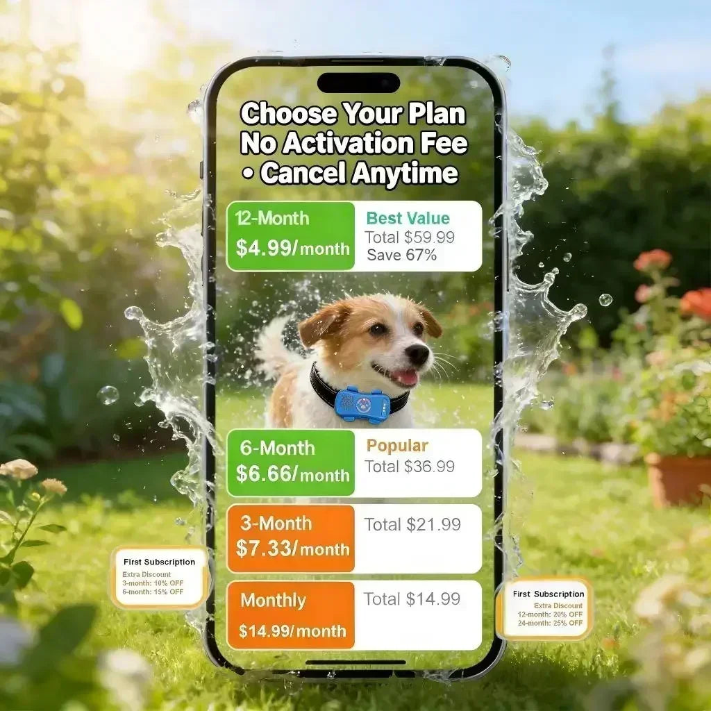 WANWAYTECH GPS Pet Tracker 4G Real Time Location IP67 Waterproof