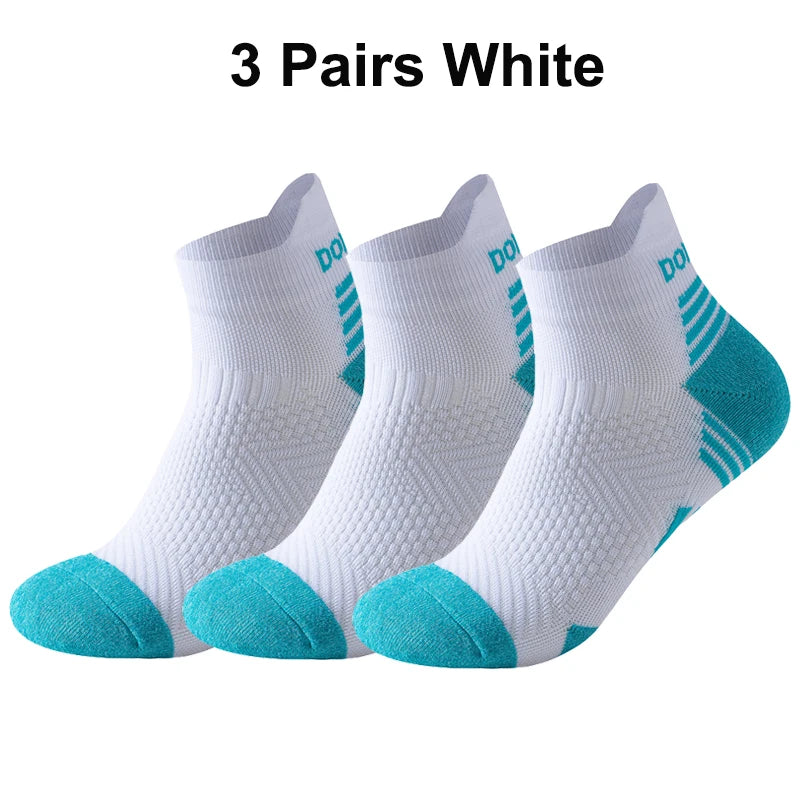 Marathon Running Socks Unisex Ankle Cushioned Low Cut Mesh