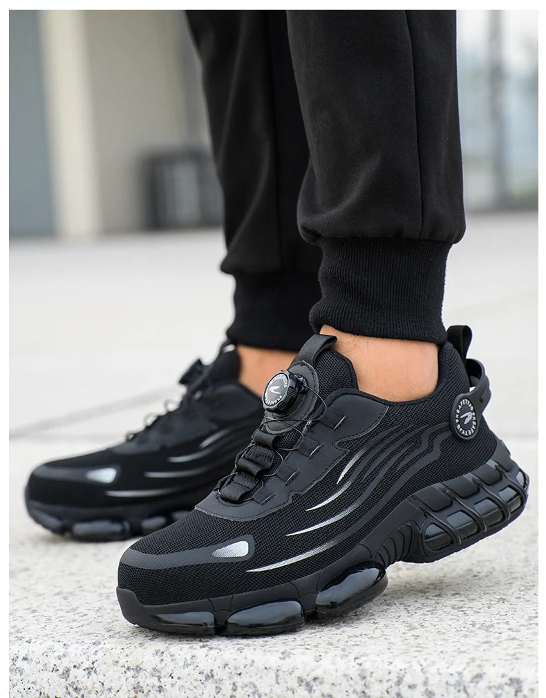 Breathable Lace-Free Soft Sole Anti-Puncture Work Shoes