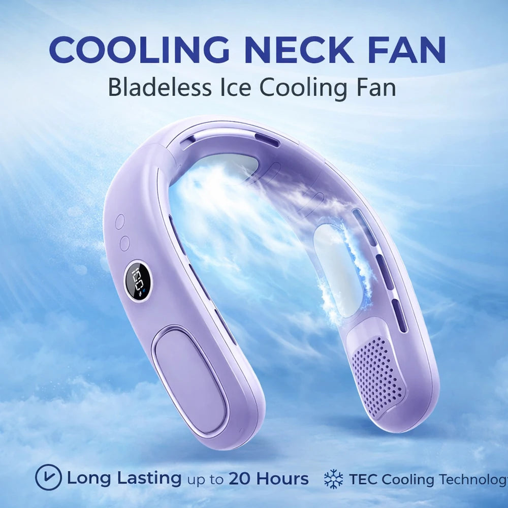 N90 Neck Fan Bladeless USB Rechargeable 5 Speed Portable