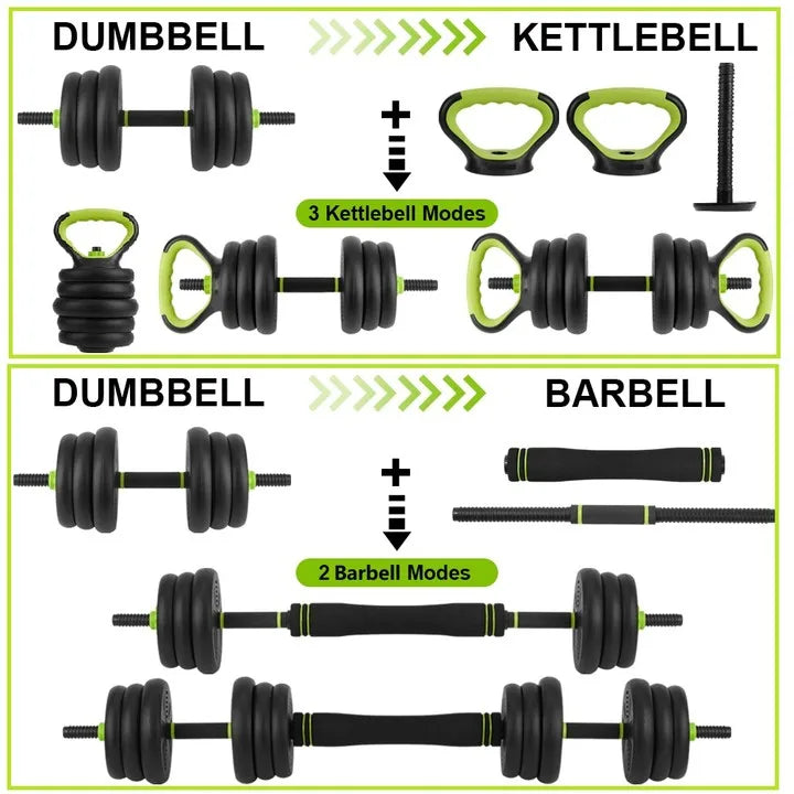 TWISTER.CK Adjustable Dumbbells 4 In 1 Set For Home Gym