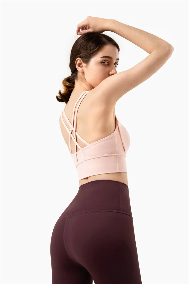 COZOK Cross Back Yoga Bra Tank Top Breathable For Women