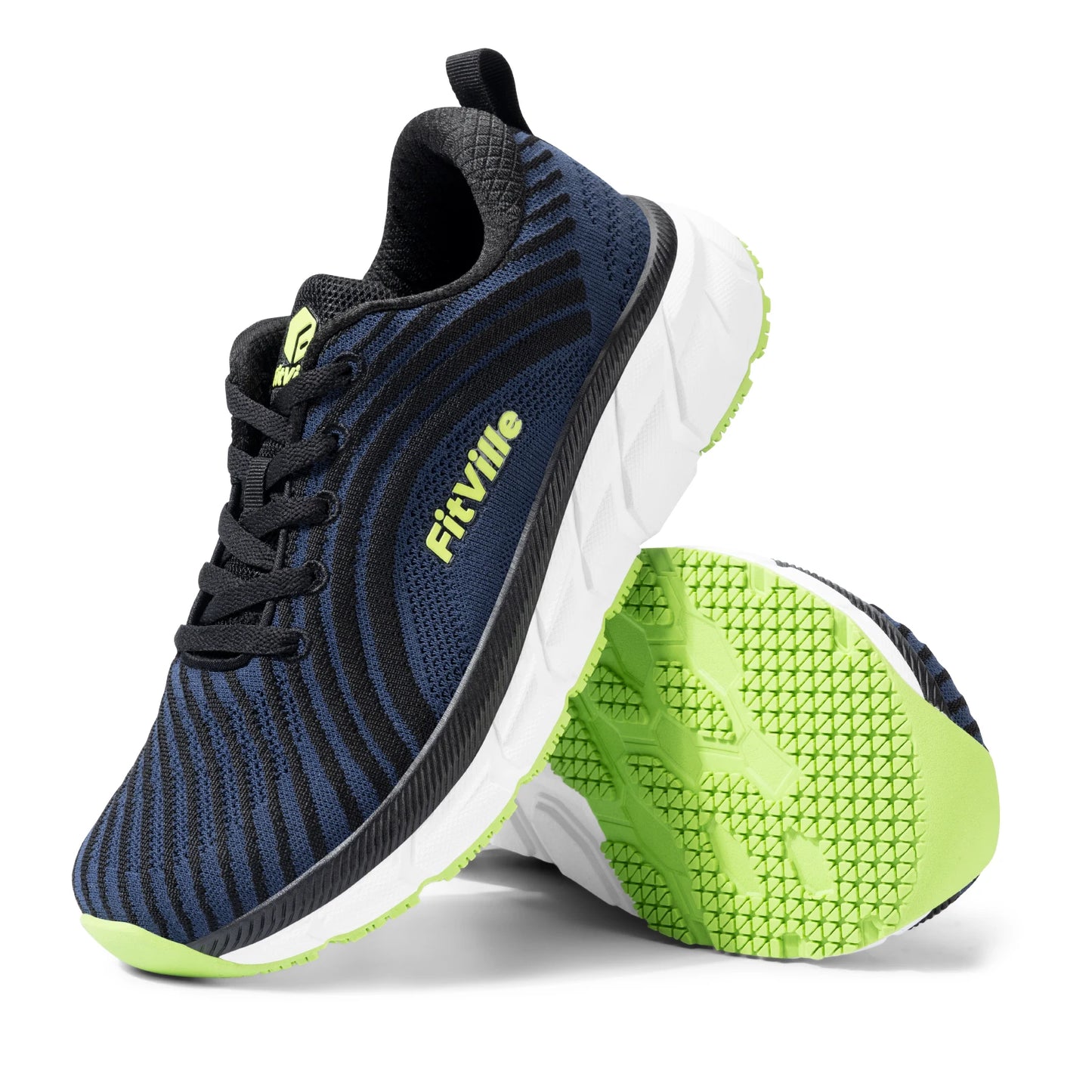 Fitville Men FlowCore V2 Wide Toe Box Running Shoes Cushioned