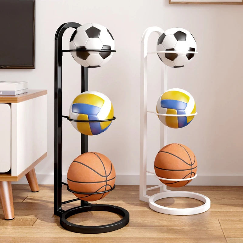 Indoor Kids Ball Storage Rack For Basketball Football Volleyball Kindergarten