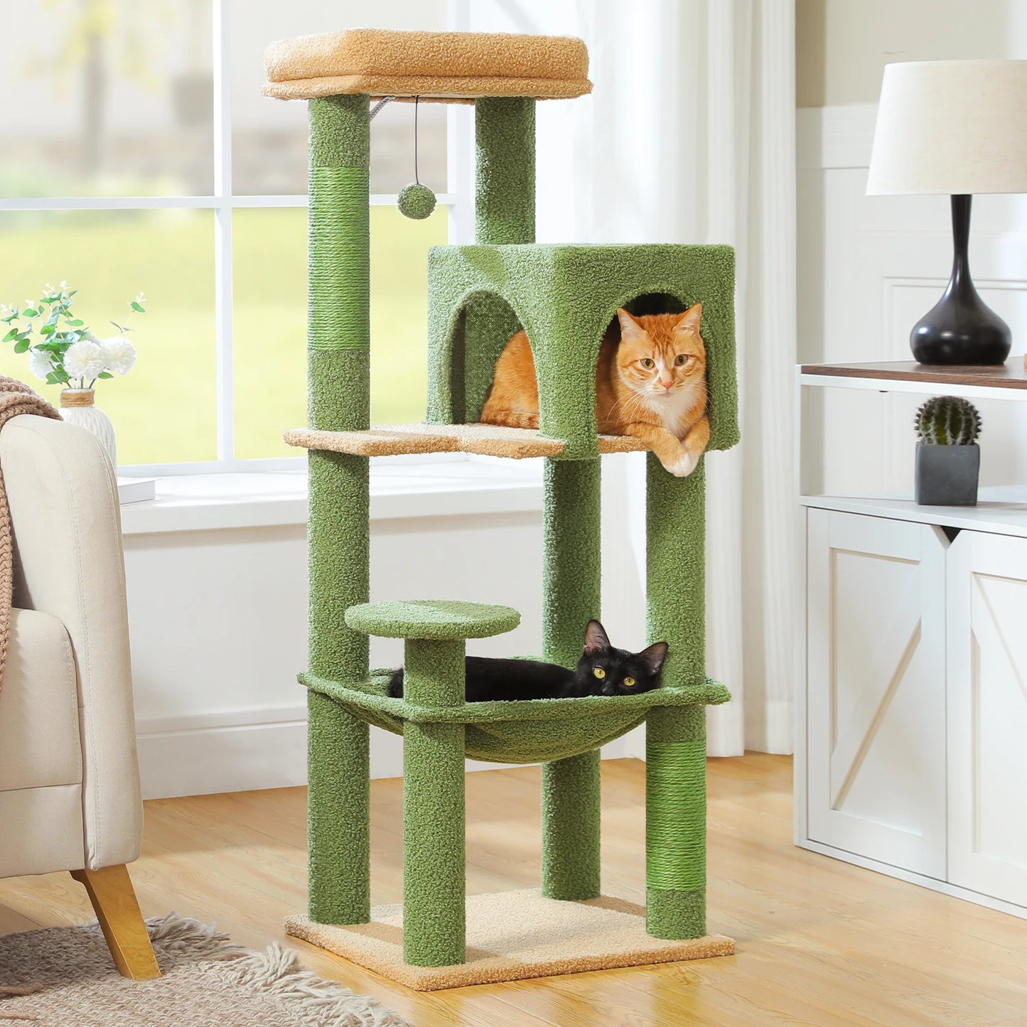 PAWZ Road Multi Level Cat Tree With Sisal Posts Condo