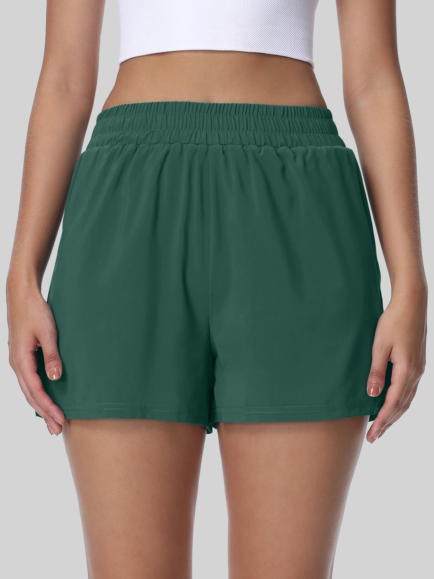 Women's Split Sports Shorts with Liner for Running and Yoga