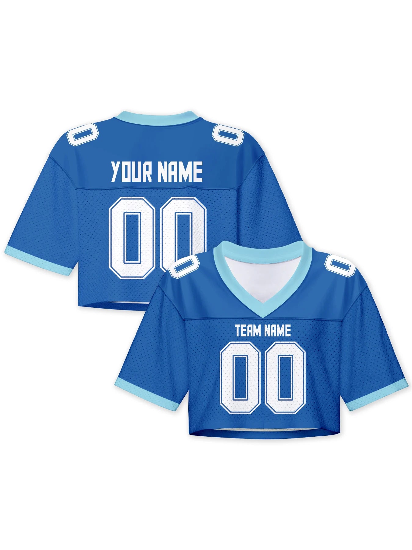 Custom American Football Jersey Crop Top for Women & Girls Plain Sporty Cropped Shirt Personalized Name Number Jerseys Fans Gift
