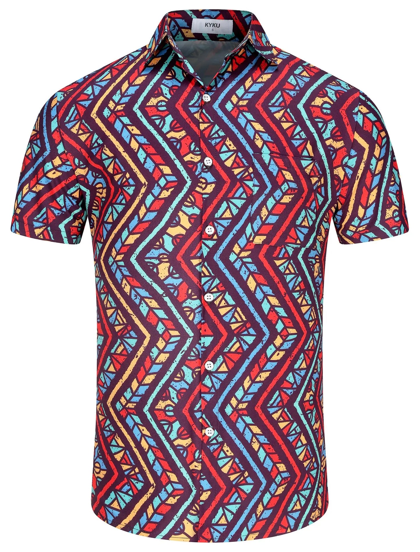 KYKU Mexico Shirt For Men Funny Hawaiian Button Down