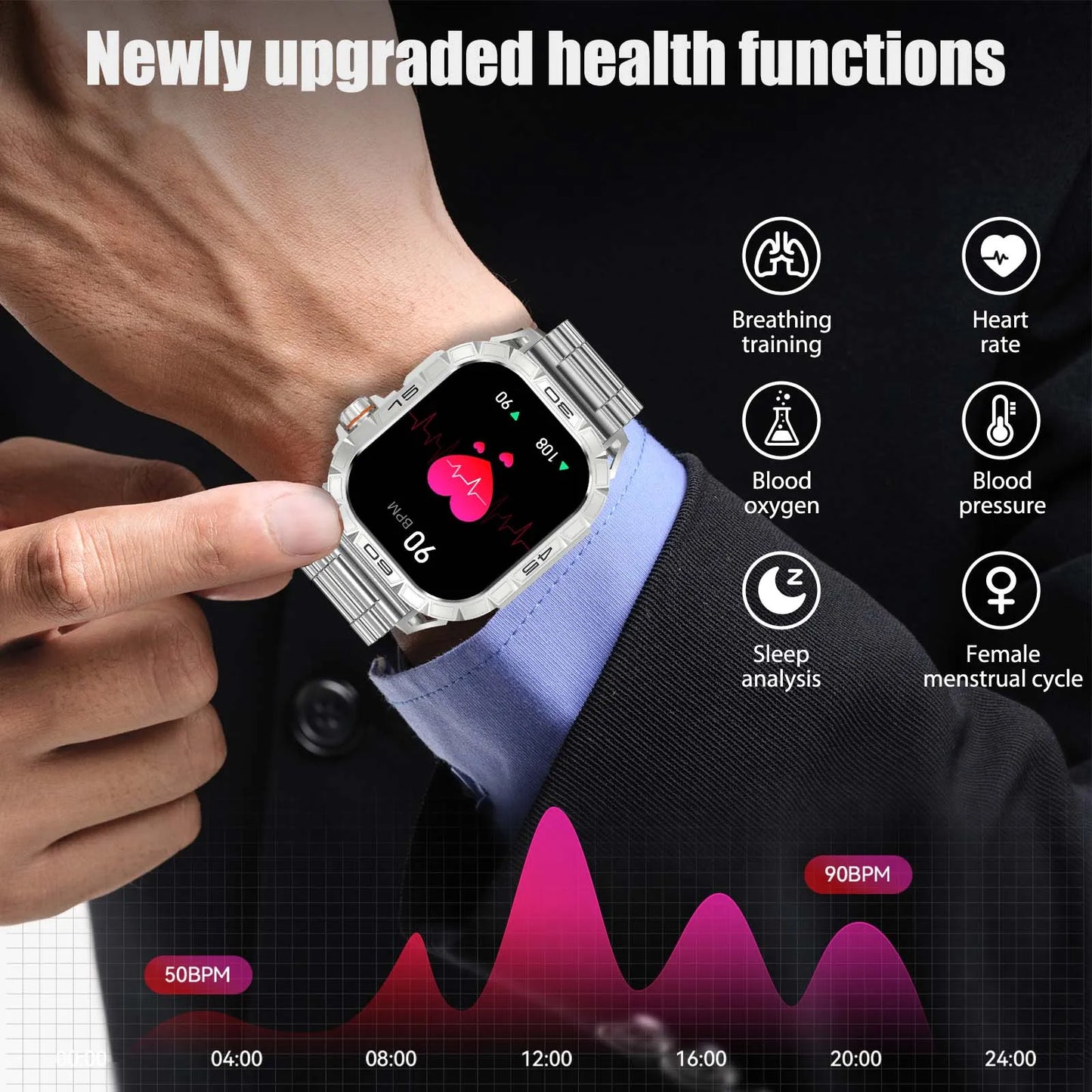 EIGIIS K63 Smartwatch With 100 Sports Modes IP68 Waterproof