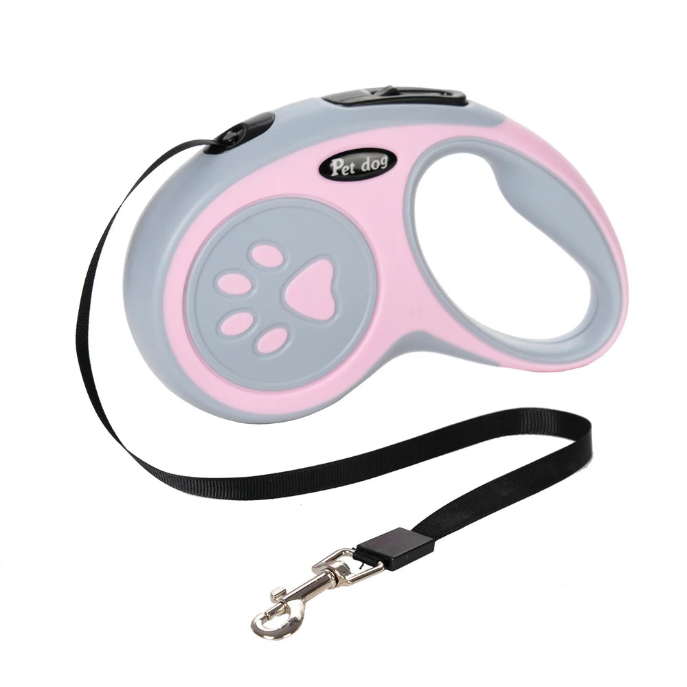 Retractable Nylon Dog Leash With ABS Case Heavy Duty