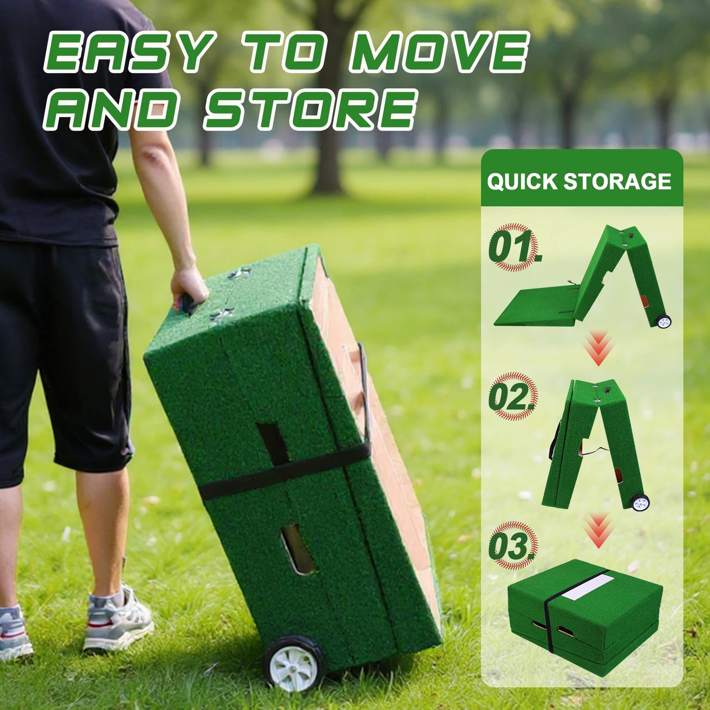 Baseball Pitching Mound Portable Foldable Practice Set