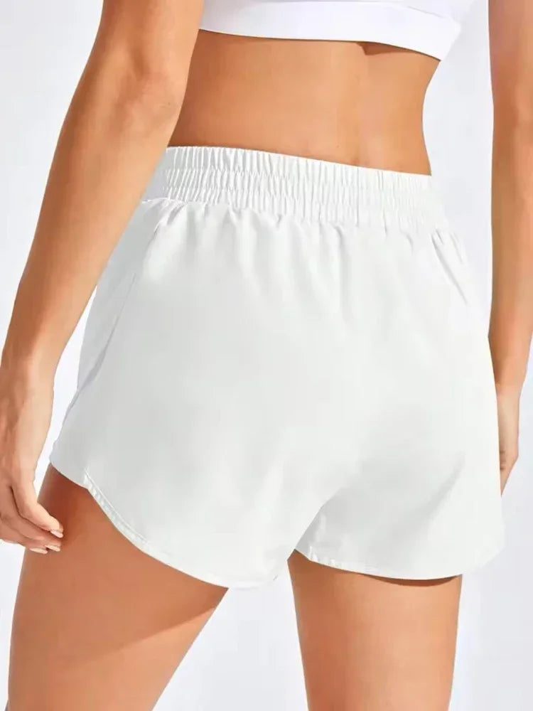 Yoga Shorts for Women Elastic Fitness Running Workout Gym Sportwear