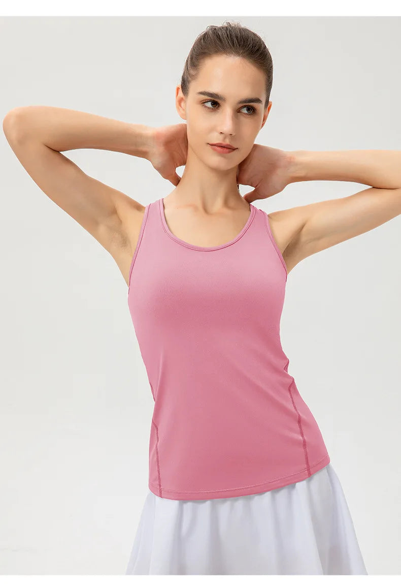 Women Quick Dry Performance Yoga Vest Sleeveless Sports Top