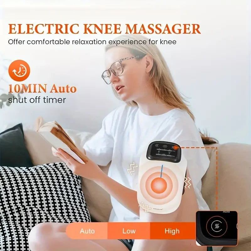 OpeningSmile Cordless Knee Massager With Heat And Vibration LED Display
