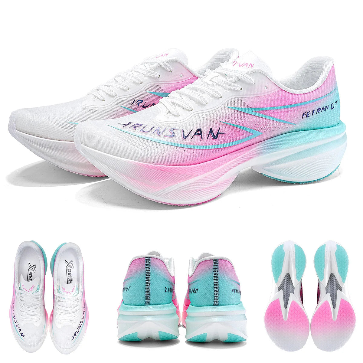 IRUNSVAN Flying Flame GT2.0 Full Palm Carbon Plate Marathon Running Shoes Track and Field Shoes Men's and Women's Sports Shoes