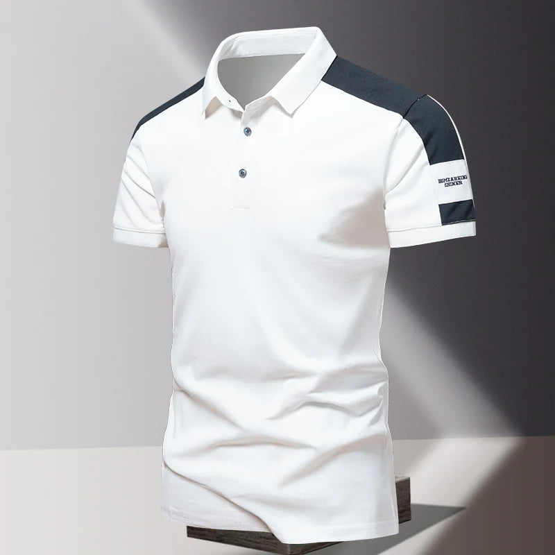 Lane JT Men Polo Shirt Summer Ice Silk Cotton Casual
