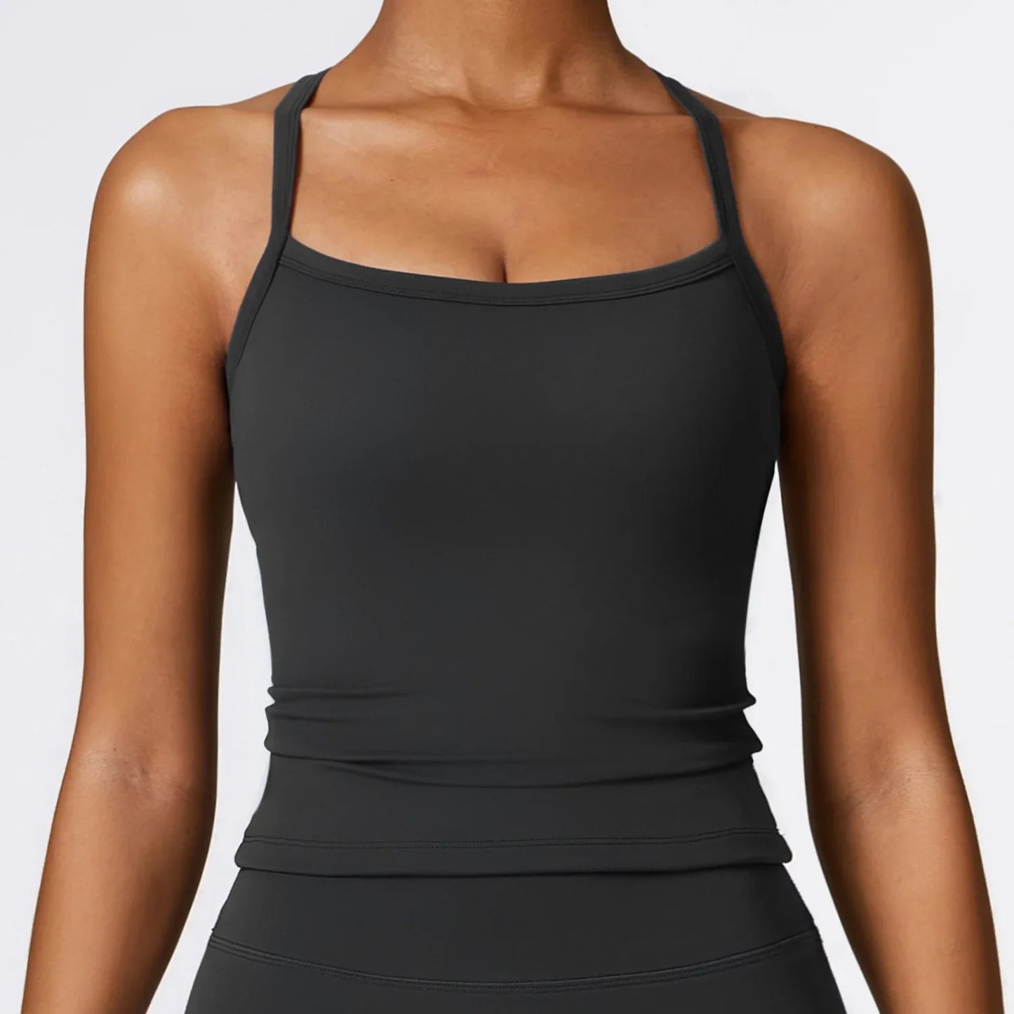 Women Cross Back Yoga Sports Bra Breathable Push Up Top