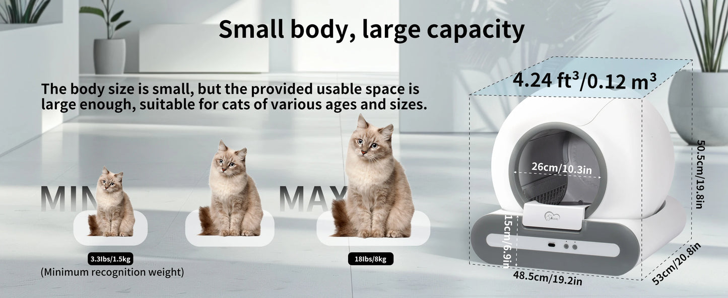 DOEL Self-Cleaning Cat Litter Box With App Control