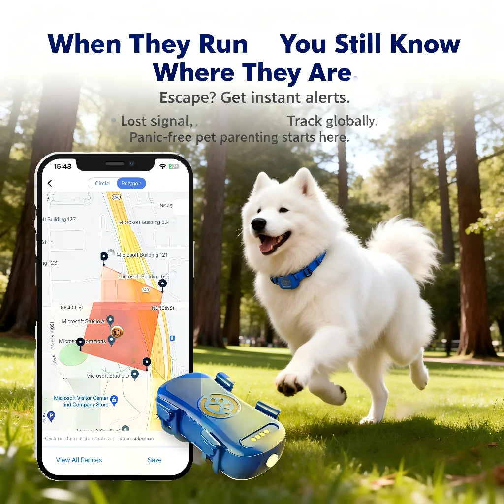 WANWAYTECH GPS Pet Tracker for Dogs and Cats With IoT SIM