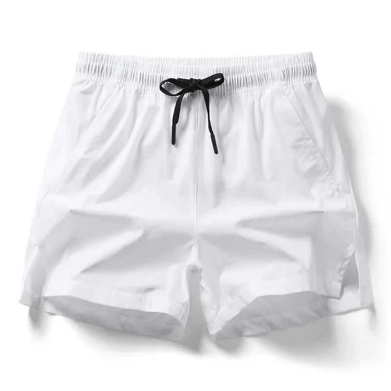 Men's Beach Shorts Elastic Waist Pockets Polyester Casual