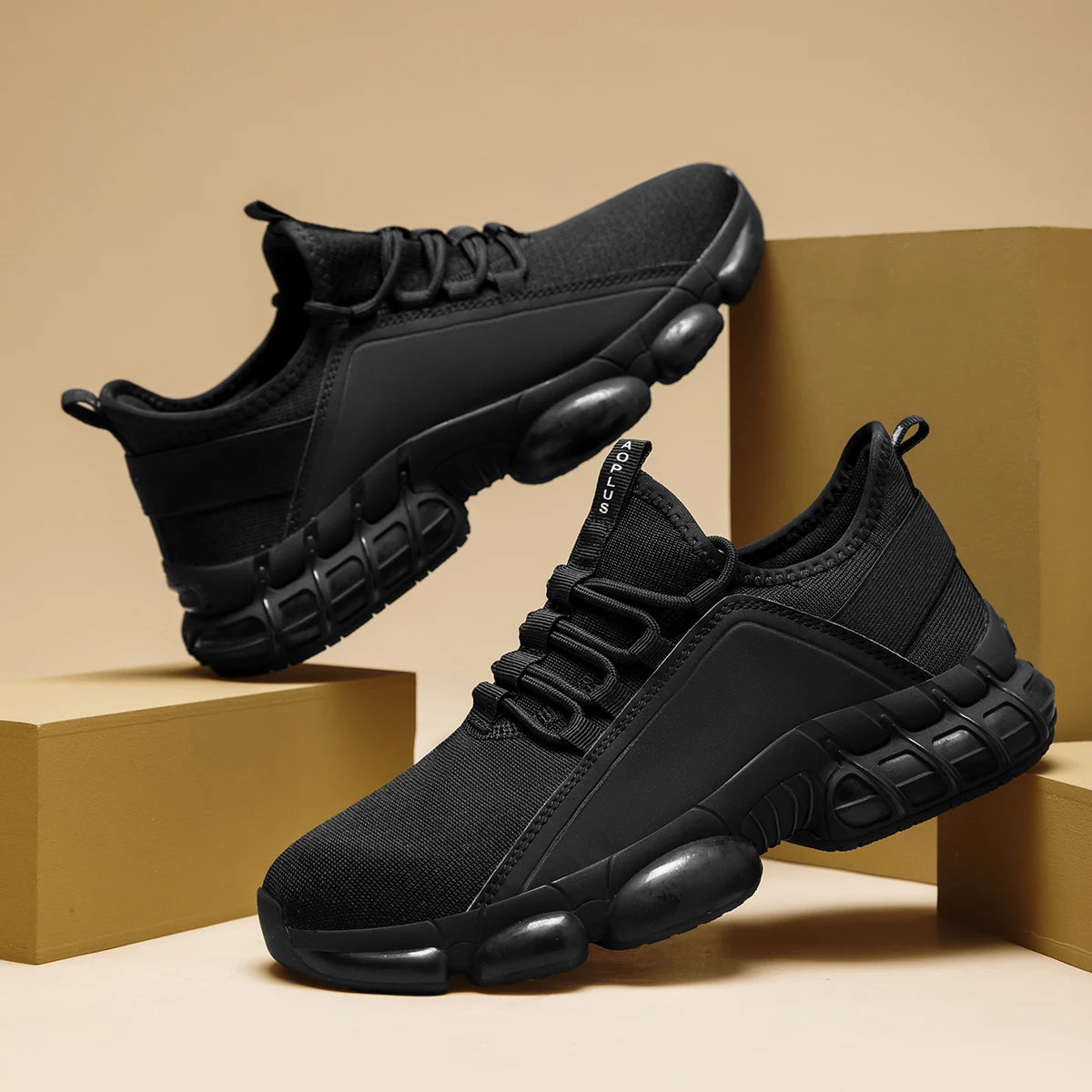None Men's Four Season Casual Sports Shoes Anti Slip Comfort