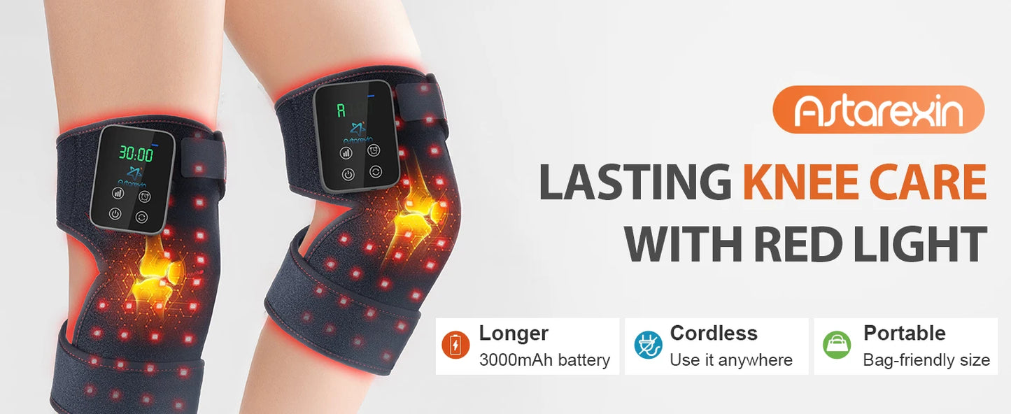 Astarexin Red Light Therapy Knee Wrap With 72 LEDs Rechargeable