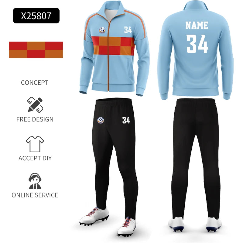 ATAGOESCN Unisex Tracksuit Sublimation Full Zip Sportswear