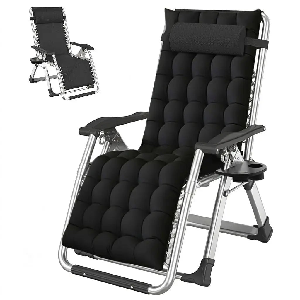 Zero Gravity Chair Premium Lawn Recliner Portable Detachable Cushion Headrest
