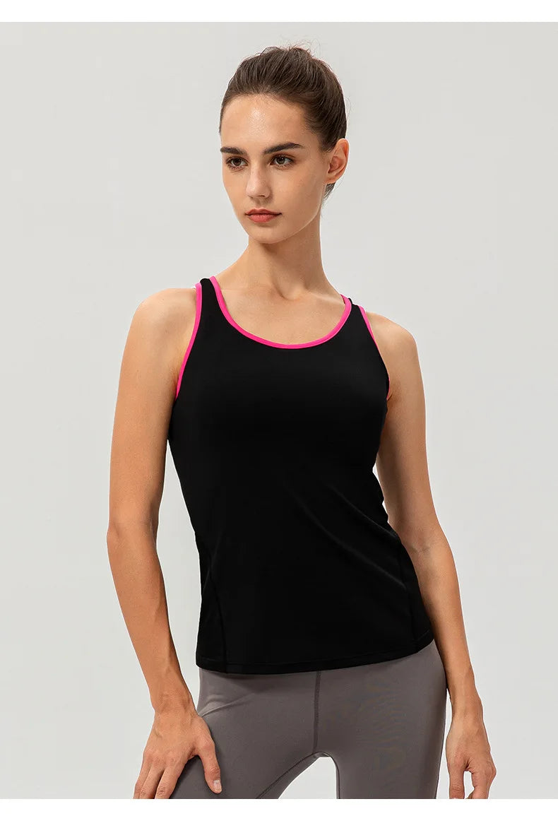 Women Quick Dry Performance Yoga Vest Sleeveless Sports Top