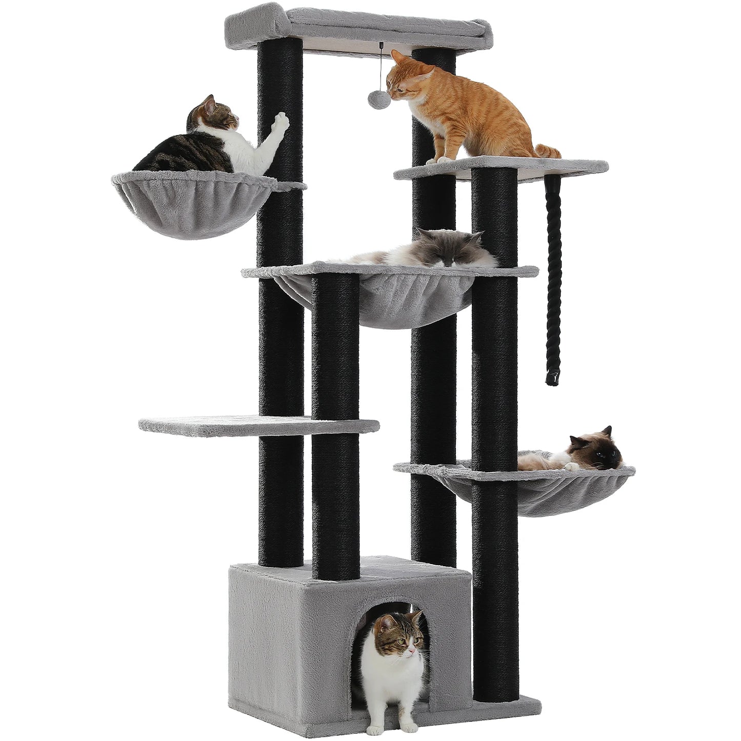 PAWZ Road Multi Level Cat Tree With Hammock And Sisal