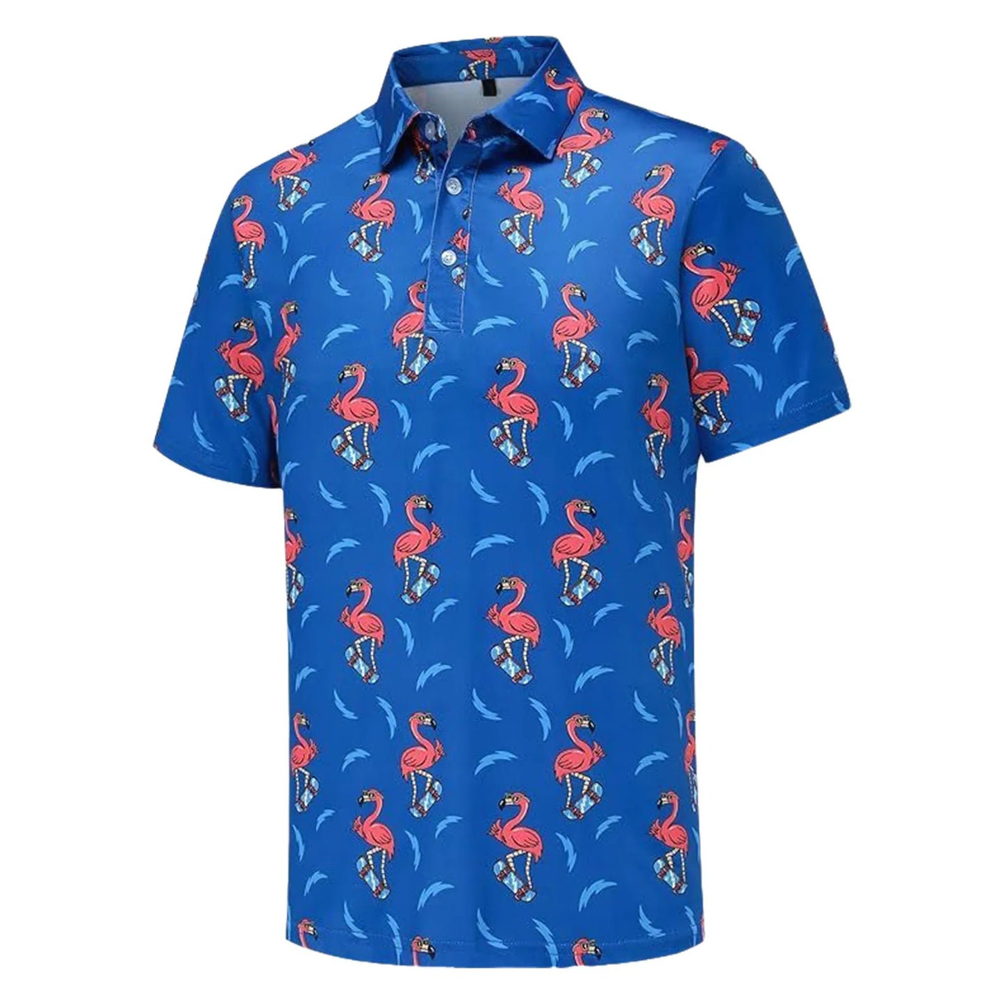 Men's Button-Up T Shirt Beachwear Breathable Quick-Dry Short Sleeve