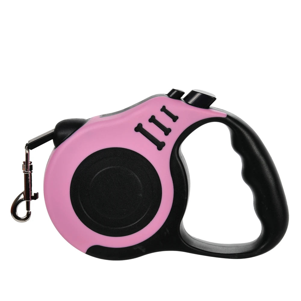Retractable Nylon Dog Leash With ABS Case Heavy Duty