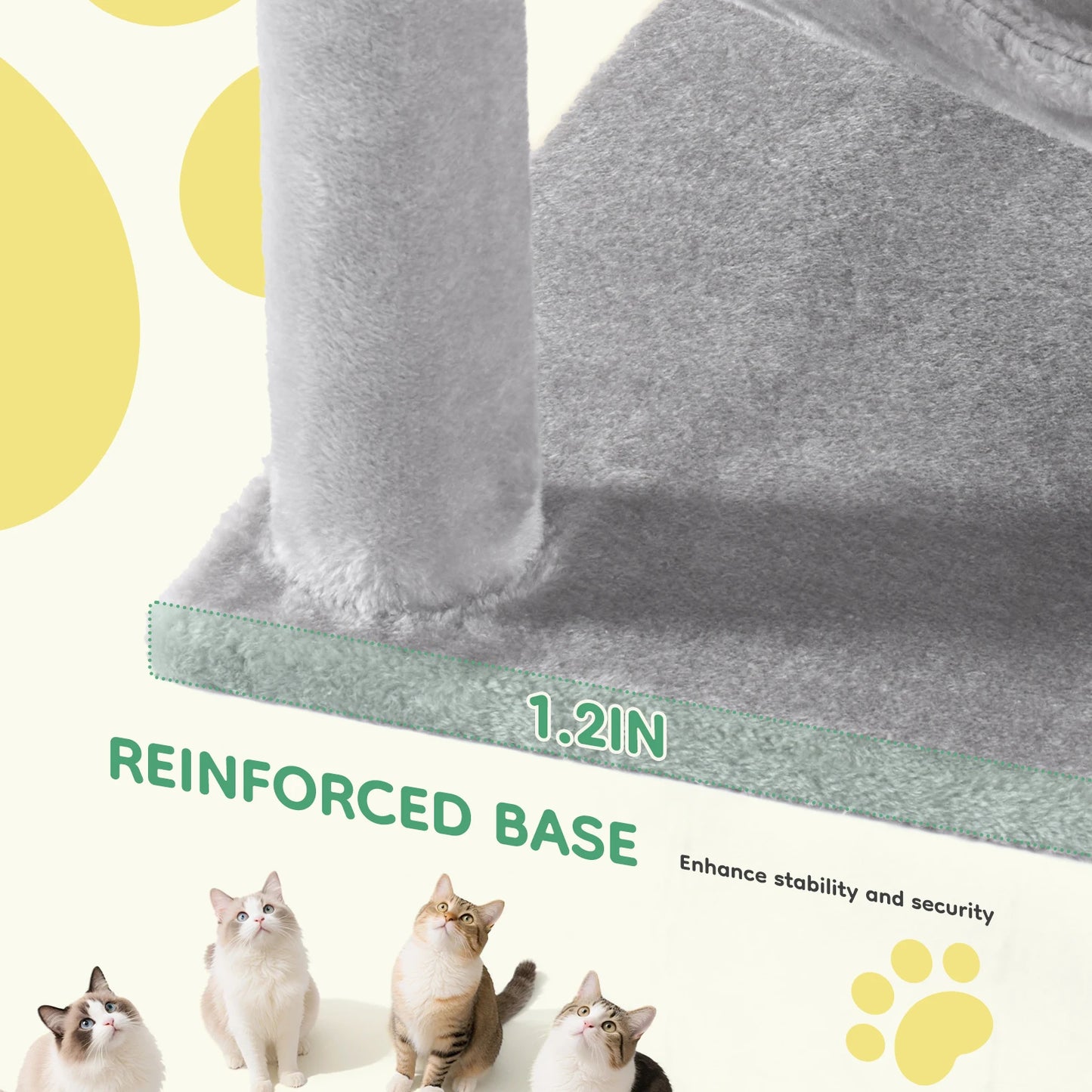 JHK Four Tier Cat Tree Indoor Multi Cat Climbing Tower