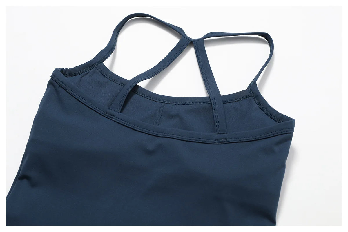 Women Cross Back Yoga Sports Bra Breathable Push Up Top