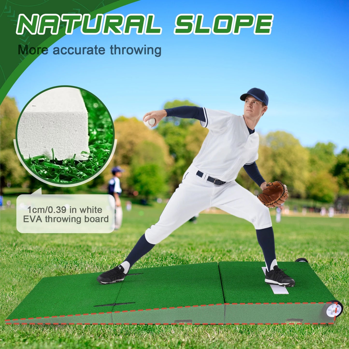 Baseball Pitching Mound Portable Foldable Practice Set