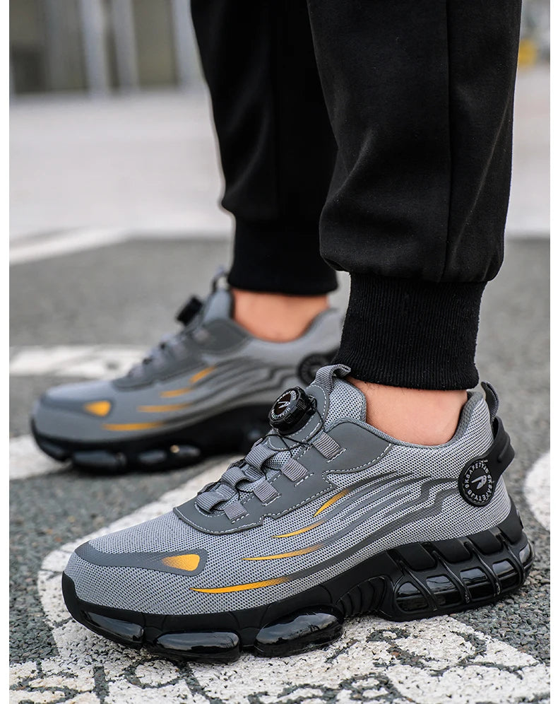 Breathable Lace-Free Soft Sole Anti-Puncture Work Shoes