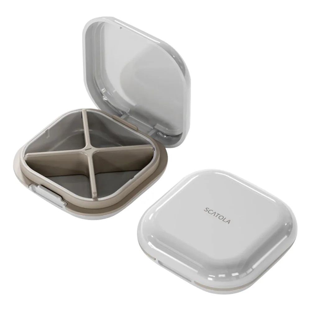 4 Grid Pill Case Portable Medicine Box Moisture Proof Organizer