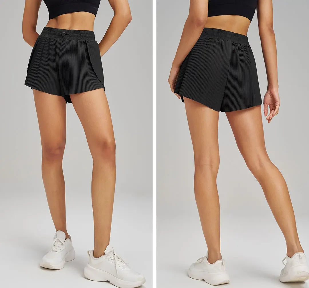 Womens Breathable Yoga Shorts Skirt Pants Outdoor Quick Dry Fitness Wear