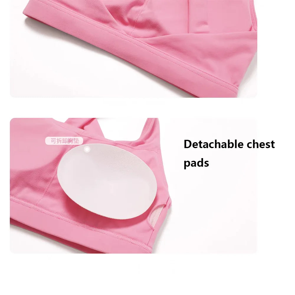 NONECN Women's Cross Back Sports Bra Quick Dry Yoga Vest