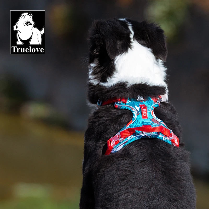 TrueLove Dog Harness Reflective Padded Quick Release Nylon