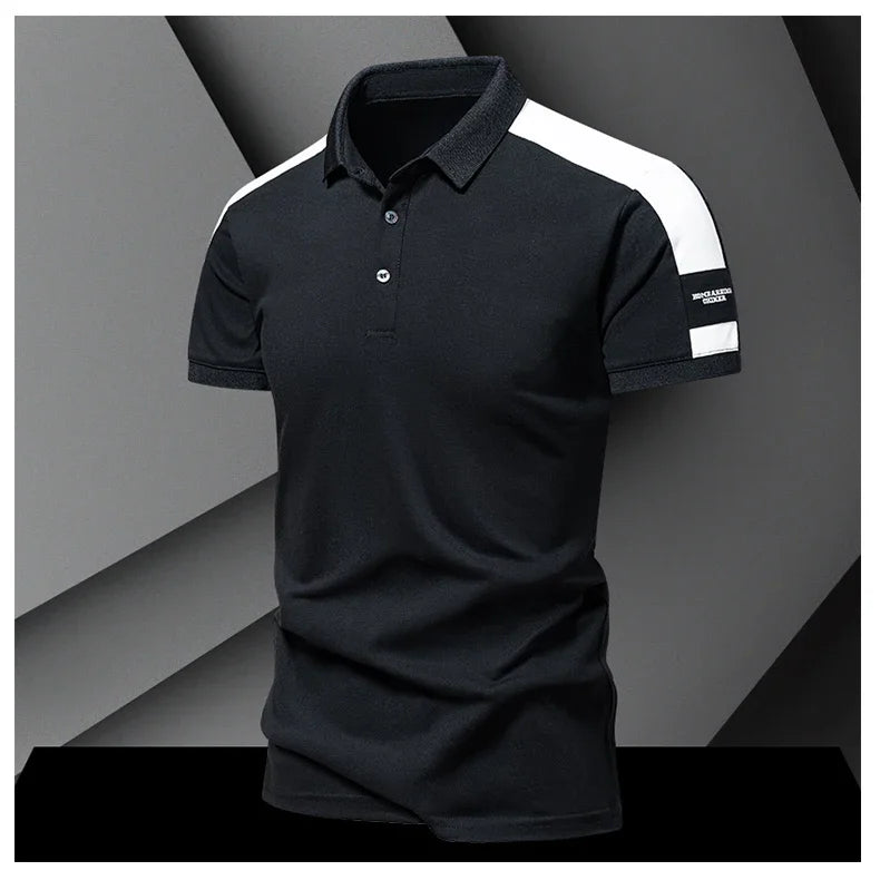 Lane JT Men Polo Shirt Summer Ice Silk Cotton Casual