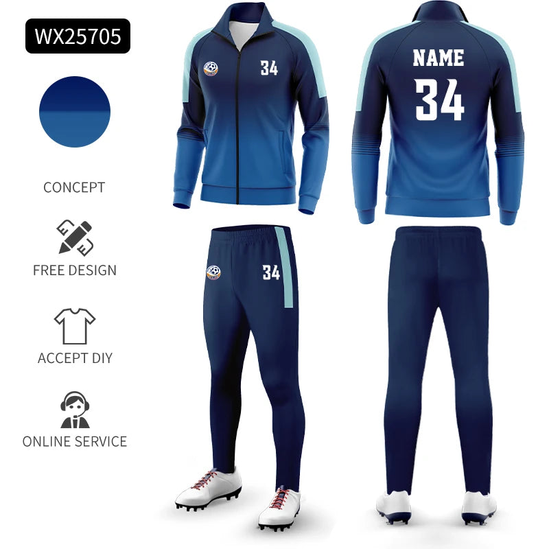 ATAGOESCN Unisex Tracksuit Sublimation Full Zip Sportswear