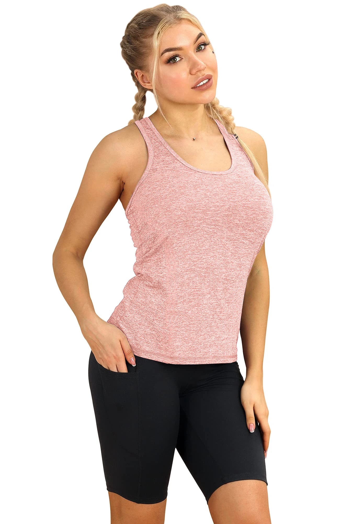 OVESPORTCN Womens Yoga Tank Tops 3 Pack Quick Dry Shirts