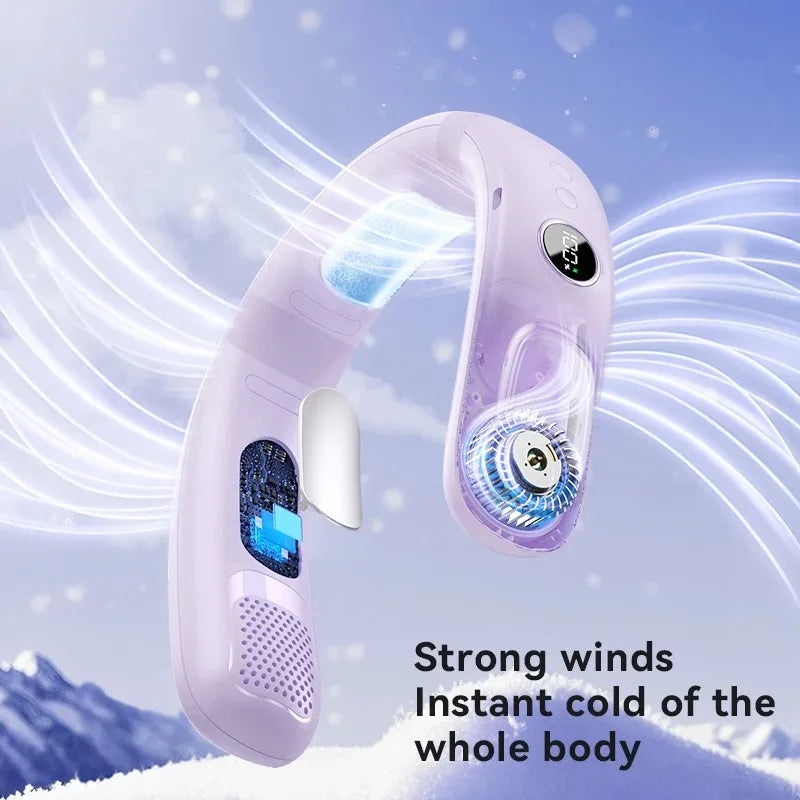 N90 Neck Fan Bladeless USB Rechargeable 5 Speed Portable