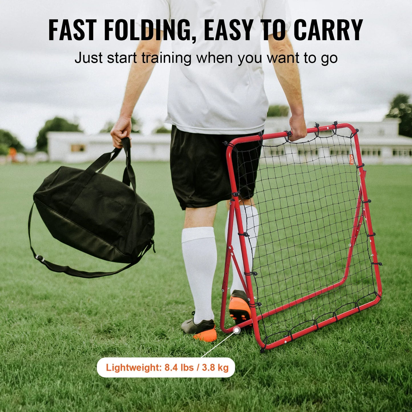 Soccer Rebounder Net Portable Training Equipment with Adjustable Angles