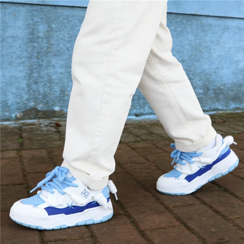 Women Platform Sneakers Chunky Heel Casual Trainers