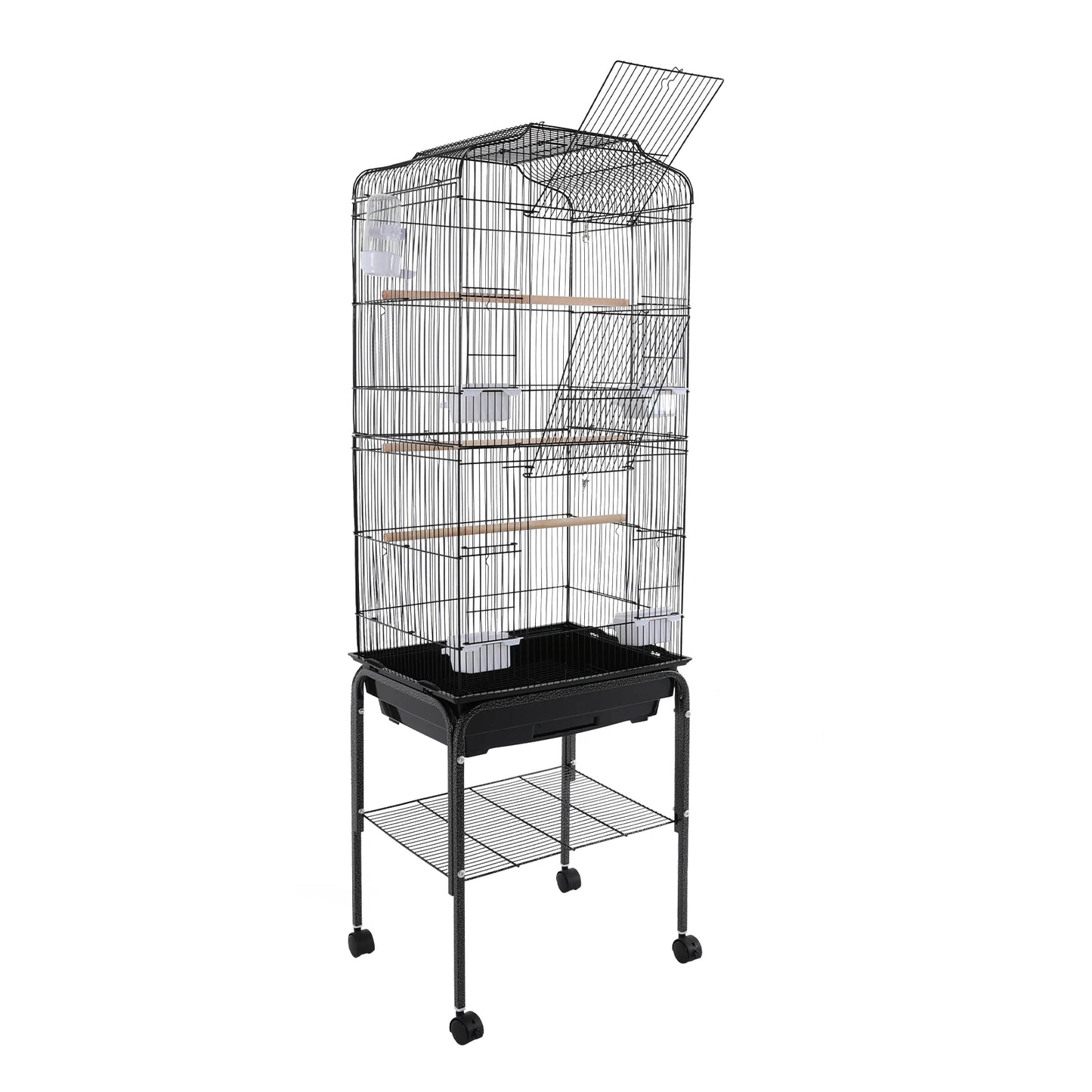 Iron Flight Cage With Stand And Wheels Lockable Door For Parrots