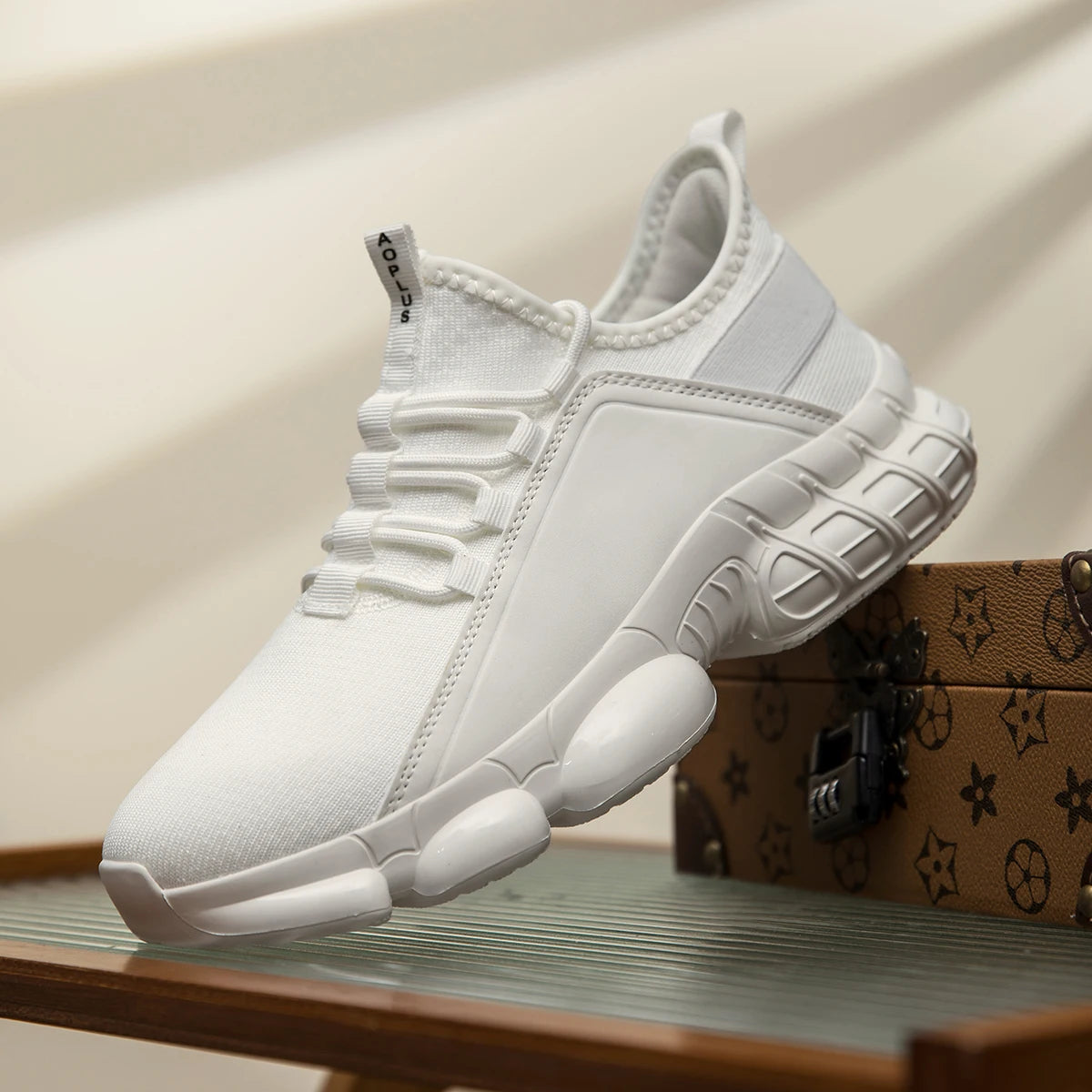 None Men's Four Season Casual Sports Shoes Anti Slip Comfort