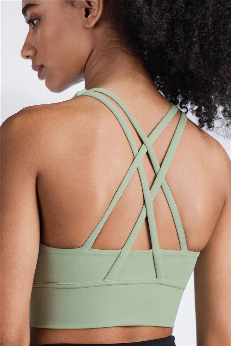 COZOK Cross Back Yoga Bra Tank Top Breathable For Women